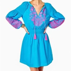 Lilly Pulitzer Analynn Tunic Dress in Turquoise Oasis